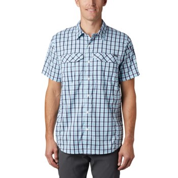 Columbia Overhemd Heren, Silver Ridge Lite Plaid Short Sleeve Donkerblauw, 40RBKQEOT